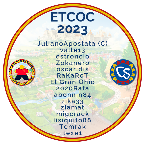 ETCOC 2023 | Selección Española de Carcassonne